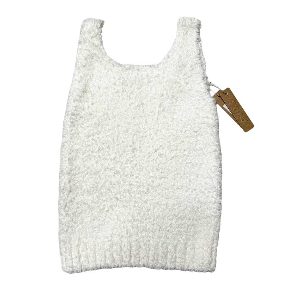 NWT Skims Kids Cozy Scoop Neck Tank in Bone Unisex Kids Sz 4/5